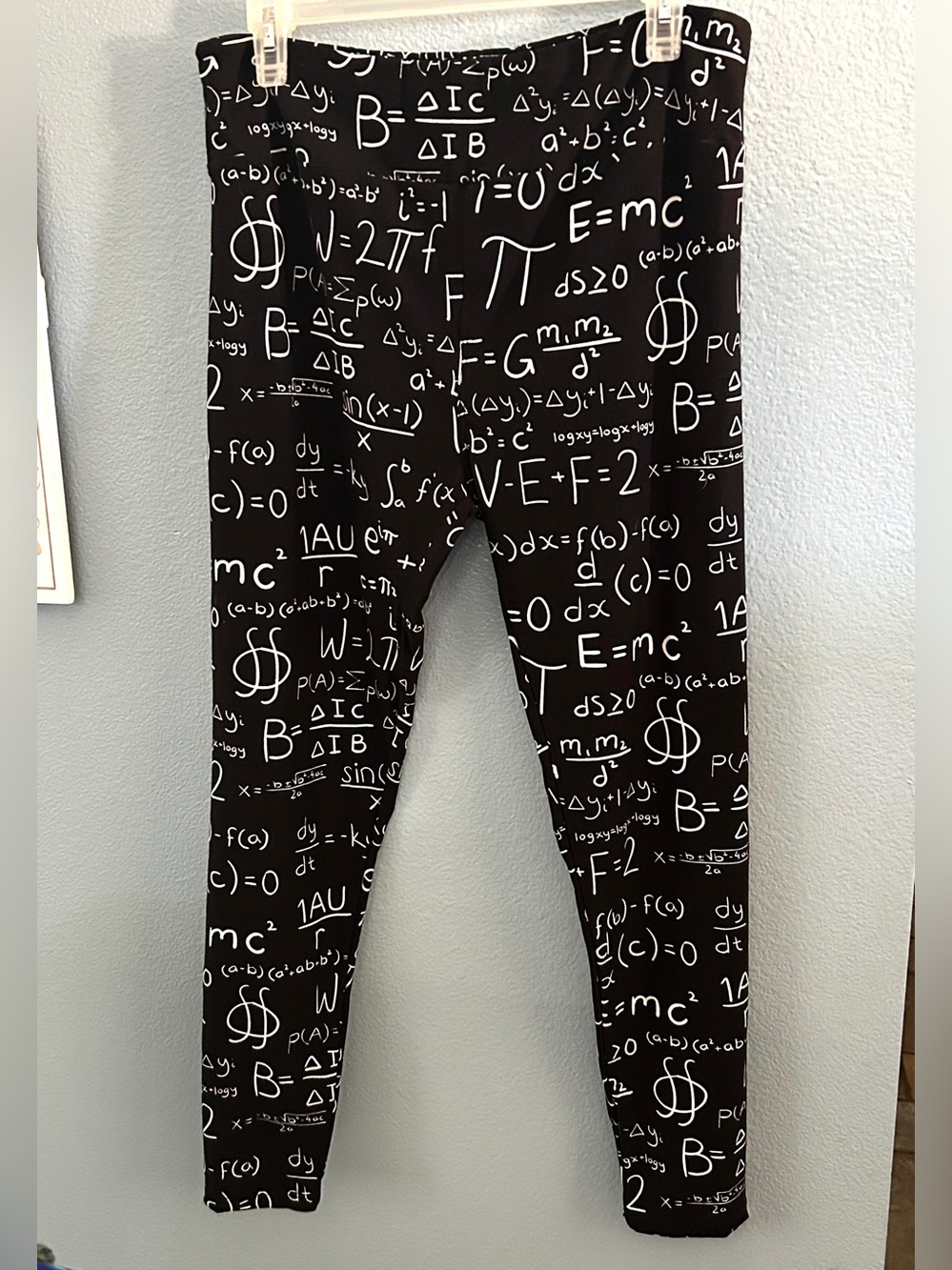 LuLaRoe Tall and Curvy Black Leggings with rare Math Print